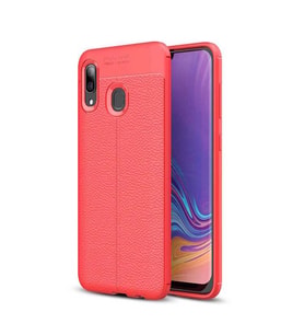 Samsung Galaxy A30 Kılıf Esnek Pu-Deri Leather-Pu Serisi Protected Case (Kırmızı)