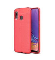 Samsung Galaxy A30 Kılıf Esnek Pu-Deri Leather-Pu Serisi Protected Case (Kırmızı)