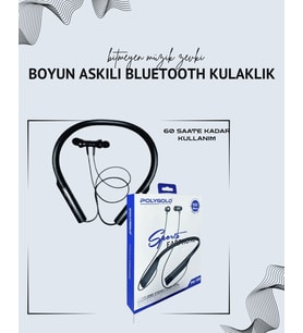 Polygold Pg-100 Boyun Askılı Kablosuz Kulaklık – 200 Saat Bekleme Süresi, Stereo Ses, Mikrofonlu