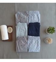 Erkek 6'lı Paket Karışık Renk Dokuma Kumaş Boxer 002-0014 0071-No:005 BB2651