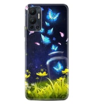 Infınix Hot 12 Kılıf Resimli Desenli Baskılı Silikon Flowers Fox 1309
