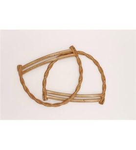 Bambu Çanta Sapları Küçük Burmalı - 18.5 cm Kahverengi