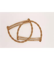 Bambu Çanta Sapları Küçük Burmalı - 18.5 cm Kahverengi