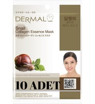 DERMAL Yenileyici, Besleyici ve Nemlendirici Salyangoz Özlü Kollajen Maske X10 Adet