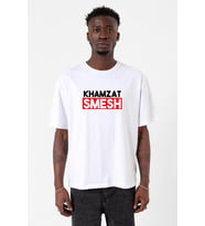 Khamzat Chimaev Smesh Beyaz Erkek Oversize Tshirt