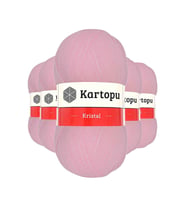 5 Adet Kristal Çift Katlı El Örgü Lif İpi Bebe Pembe K788