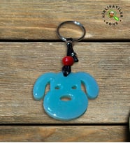 KirliPatiler Epoksi Köpek Anahtarlık, Çanta Aksesuarı (1 Adet) (Model 1)