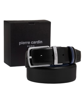 Pierre Cardin Çift Yönlü Deri Kemer (En 3,5 cm) PC-CİFT01 (Lacivert-Siyah)