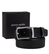 Pierre Cardin Çift Yönlü Deri Kemer (En 3,5 cm) PC-CİFT01 (Lacivert-Siyah)
