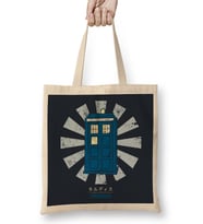 Dr Who Tardis Retro Japanese Bez Çanta Uzun Saplı