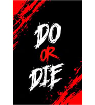 Do Or Die - Motive Edici Mini Retro Ahşap Poster - Hbb