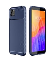 Huawei Y5P Kılıf Negro Karbon Tasarım Silikon Kılıf (Lacivert)