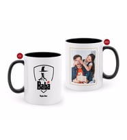 BK Gift Kişiye Özel Babalar Günü Hediyesi Fotoğraflı Siyah Beyaz Kupa Bardak-16