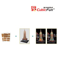 Cubic Fun 3D 38 Parça Puzzle Empire State Binası  ABD Led Işıklı
