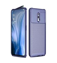 Oppo Reno Karbon Desenli Negro Silikon Kılıf (Lacivert)