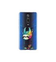 Xiaomi Mi 9T Pro ile Uyumlu Splash Tembel Hayvan Tasarımlı Şeffaf Silikon Kılıf