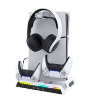 PS5 SLIM RGB SOĞUTUCU ÖZELLİKLİ ASKLIKLI ŞARJ DİKEY STANDI  IPEGA PG-P5S006 (Beyaz)