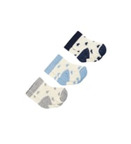 Erkek Bebe Havlu Üçlü Set 1 Ay,6 Ay Çorap (Çok Renkli)