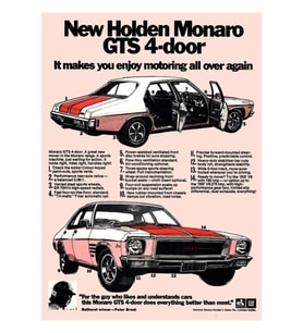 Holden Monaro Gts Tablo Ahşap Poster Dekoratif