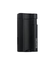 Quantoro Çift Torch Pürmüz Siyah Metal Puro Çakmağı