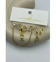 Vip 6'lı Gold Küpe - 25-vip165
