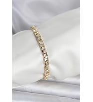 Pirinç Gold Renk Zirkon Taşlı Kadın Bileklik - Tj-Bb8396