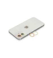 iPhone 12 Renkli Kamera Lens Koruma Cam - Sarı-Turuncu