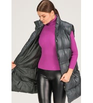 Z6732 DEWBERRY HK STYLE BAYAN YELEK-YEŞİL