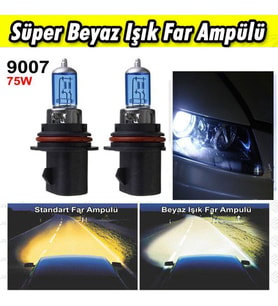 HB5 9007 Beyaz Işık Far Ampulü 12V