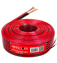 Magicvoice MV-29558 2X0.75Mm Siyah Kırmızı 100 Metre CCA Hoparlör Ses Kablosu