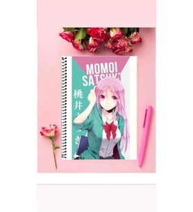 Satsuki Momoi Anime Defter 1 Adet Özel Tasarım A4 Boyutu Telli Çizgili Defter 21*29 Cm