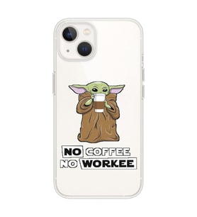 Iphone 14 Plus Uyumlu Yoda Coffee Tasarımlı Şeffaf Telefon Kılıfı