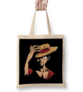 One Piece Luffy Character Mugiwara Bez Çanta Uzun Saplı