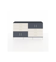 Arges Konsol 2 Raflı 6 Çekmeceli 4 Kapaklı 176x30x99 Antrasit-Antrasit/Aytaşı