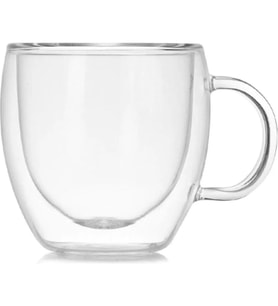 250 ml Çift Cidarlı Cam Kupa