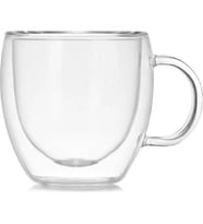 250 ml Çift Cidarlı Cam Kupa