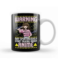 Funny Warning May Spontaneously Talk About Anime Kupa Bardak Porselen