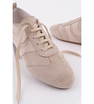 Muggo VİBE Bağcıklı Günlük Kadın Sneaker Spor Ayakkabı (Bej)