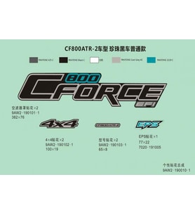 Cf Moto Cforce 800 Eps (T3B) Etıket Komple