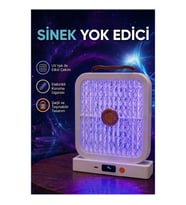 UV Işıklı Şarjlı Sinek Yok Edici Elektrikli Lamba Beyaz