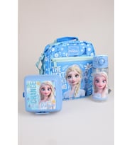 x Dekomus Lisanslı "Ice Queen Collection" Elsa Frozen Beslenme Çantası,Beslenme Kabı,500 Ml Matara Seti