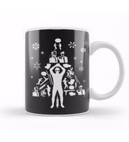 Pulp Fiction Christmas Tree Silhouette Kupa Bardak Porselen