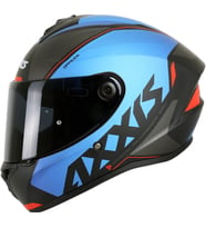 Motosiklet Full Face Kaskı Draken S Gear Mat Mavi E7 Motorcu Kask Çift Vizörlü