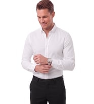 DeepSEA Erkek %97 Pamuk Slim Fit Dar Kesim Petek Dokulu Likralı Örme Mavi Gömlek 2600707