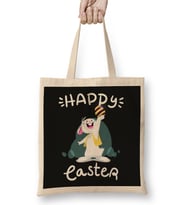 Happy Easter Bez Çanta Uzun Saplı