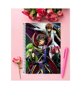 Code Geass Lelouch Anime Defter 1 Adet Özel Tasarım A4 Boyutu 21*29 Cm Telli Çizgili Defter