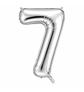 7 Rakam Folyo Balon Gümüş Rengi (100 cm)