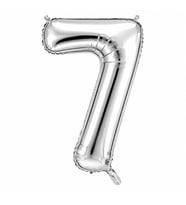 7 Rakam Folyo Balon Gümüş Rengi (100 cm)