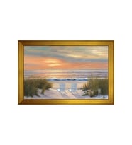 Manzara Temalı Kanvas Tablo 80 x 110 cm Gold Çerçeve