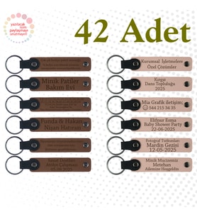 A Kahve & Pudra, Satranç Kampı Katılımcılarına Hatıra, 42’li Set, Kişisel Yazılı Hatıra Anahtarlık